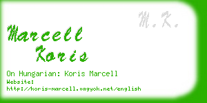 marcell koris business card